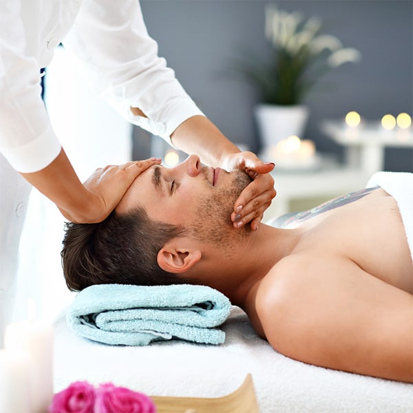 Massage and facial treatments for men
